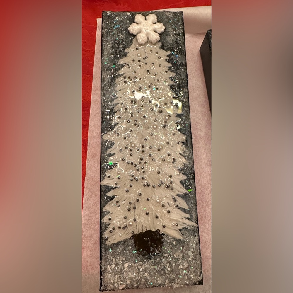 Black and White Resin Tree